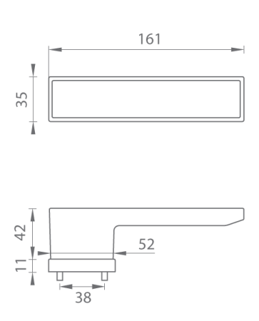 Ajtószerelvények MP TI - BIG Vario - RT 3084RT (WS - Fehér matt)