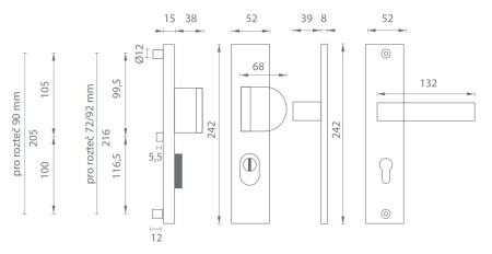 Biztonsági szerelvények MP AXA - OMEGA2 PLUS (F6 - Inox elox)
