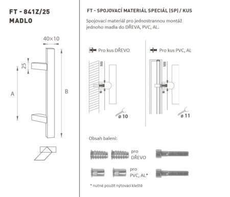 AJTÓKINCS MP kód K41Z 40x10 mm SP - db (WS - Fehér matt)