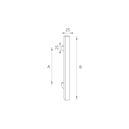 AJTÓKINCS MP kód K31 25x25 mm ST - db (BN - Szálcsiszolt rozsdamentes acél)