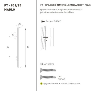 AJTÓKINCS MP kód K31 25x25 mm ST - db (BS - Matt fekete)