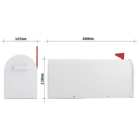 MP US ALU MAILBOX - T00217 (fehér komaxit)