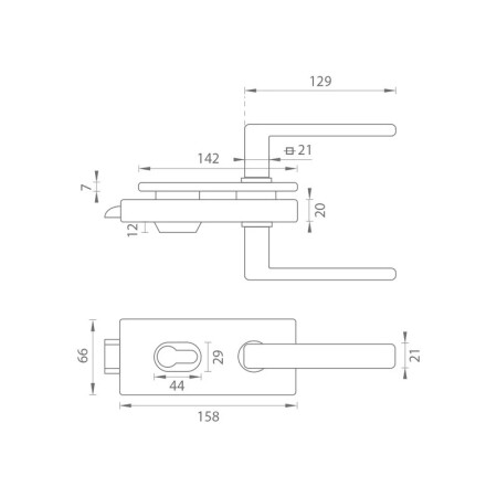 MP üveg LOCK fogantyúval SONIA 4015 - PZ (NP - Nikkelgyöngy)