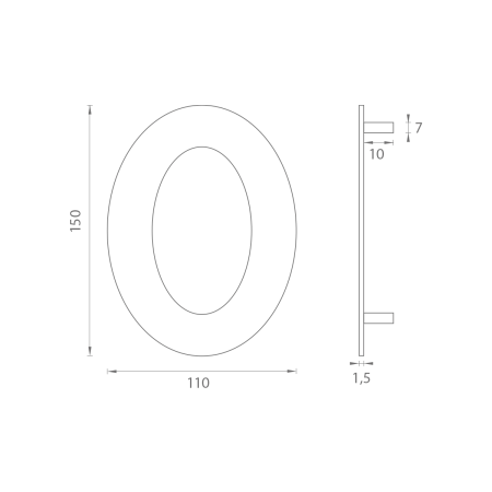 Házszámok MP LR - 150 mm - 2