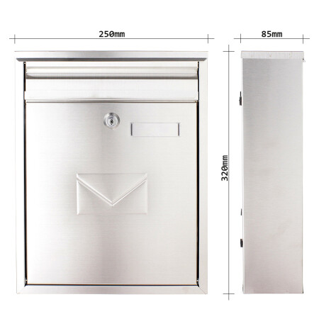 MAILBOX MP COMO - T04701 (BN - Szálcsiszolt rozsdamentes acél)