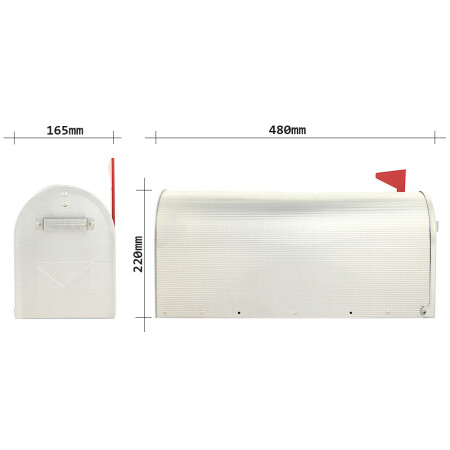 MAILBOX MP US ALU MAILBOX - T00215 (ezüst komaxit)