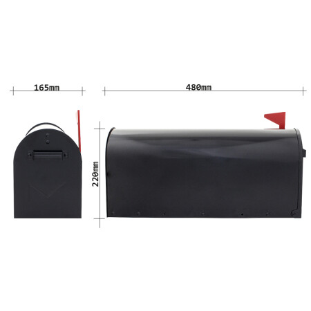 MAILBOX MP US ALU MAILBOX - T00218 (fekete)