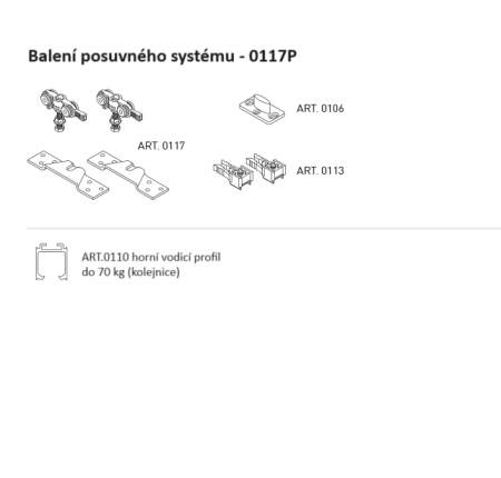 CSÚSZTÓ RENDSZER MP SOROZAT Leggera 70 KG-IG -