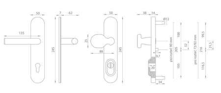 MP MPK biztonsági szerelvények - SECURO S01 PLUS - SO M1 FAVORIT (BS - matt fekete)
