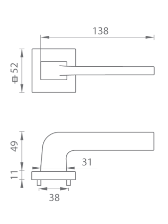 Ajtószerelvények MP Supra-HR 3097Q (OCS)