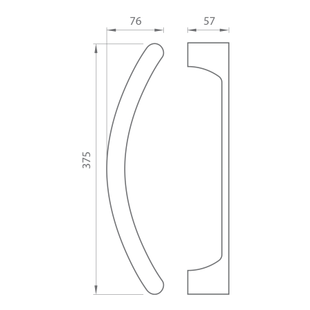 MP CB kilincs - HANDLE ONE 350 (Matt citromsárga (C09))