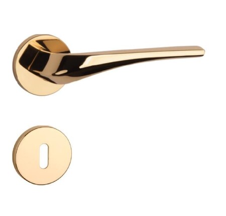 Ajtószerelvények MP Dalia - R 7S (OLV - Polírozott lakkozott sárgaréz)