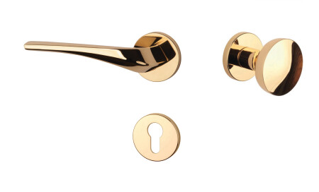 Ajtószerelvények MP Dalia - R 7S (OLV - Polírozott lakkozott sárgaréz)