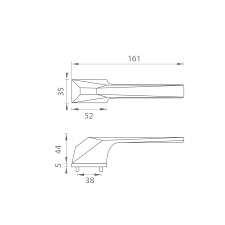 Ajtóvasalat MP TI - SAFIR - RT5 4155 (BS - Matt fekete)