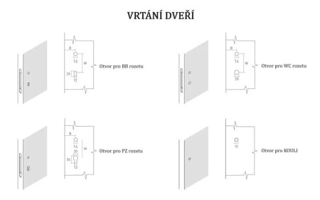 Ajtóvasalat MP VM - ATLANTA (BS - Matt fekete)