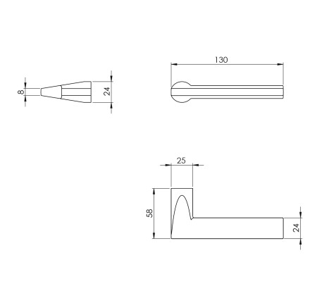 Ajtóvasalat MP VM - ATLANTA (OGS - Matt bronz)