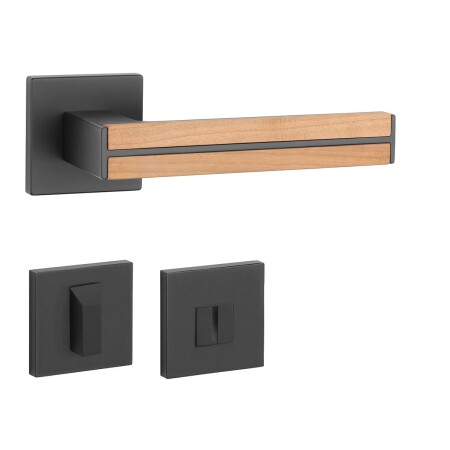 Ajtóvasalat MP AS - IMPERATA - HR 7S (BS - Matt fekete / tölgyfa)