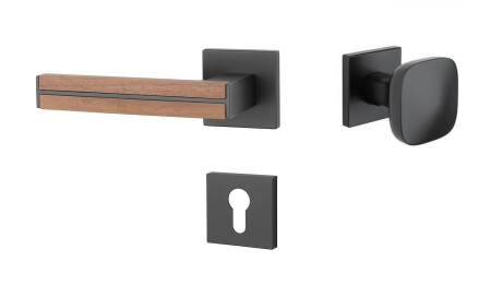 Ajtóvasalat MP AS - IMPERATA - HR 7S (BS - Fekete matt / diófa)