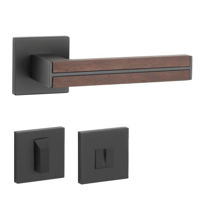 Ajtóvasalat MP AS - IMPERATA - HR 7S (BS - Matt fekete / szantálfa)