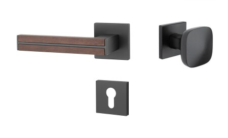 Ajtóvasalat MP AS - IMPERATA - HR 7S (BS - Matt fekete / szantálfa)