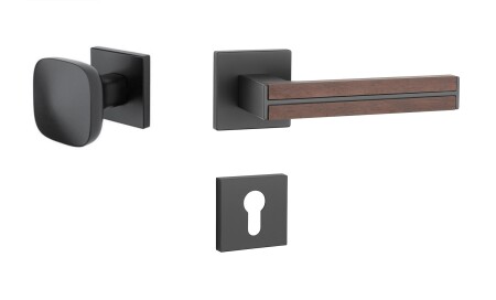 Ajtóvasalat MP AS - IMPERATA - HR 7S (BS - Matt fekete / szantálfa)