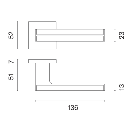 Ajtóvasalat MP AS - IMPERATA - HR 7S (BS - Matt fekete / szantálfa)