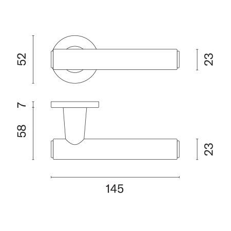 Ajtóvasalatok MP AS - EGERIA - R 7S (OLV - Polírozott lakkozott sárgaréz / barna bőr)