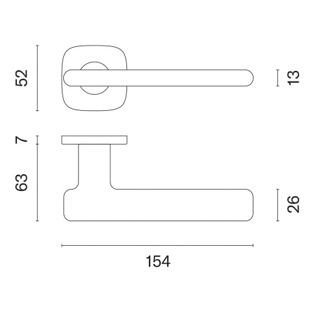 Ajtóvasalat MP AS - MARANTA - QR 7S (OLS - Szálcsiszolt sárgaréz)