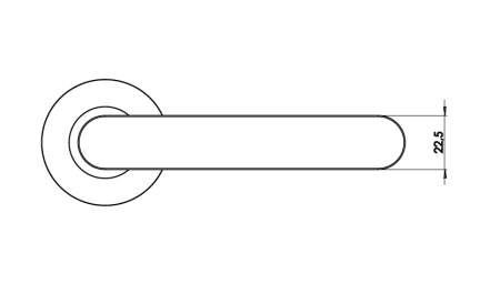 Ajtó vasalat MP GK - AVUS GK4 - R (grafit fekete)