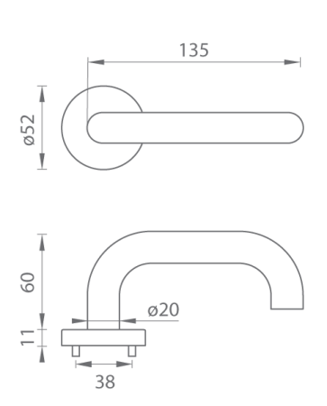 Ajtóvasalat MP TI COSLAN - R 2000 (WS - Matt Fehér)