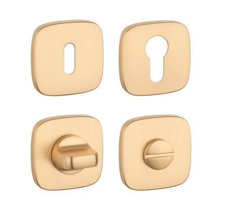 Ajtórozetta MP AS - QR 7S (OLS - Szálcsiszolt sárgaréz)