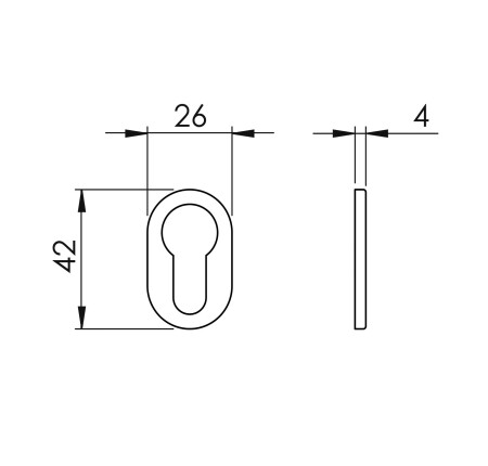 Ajtórozetta MP VM - 4UOR (OLM - matt arany)