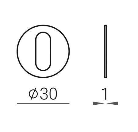 Ajtórozetta MP VM - 1R (OLM - matt arany)