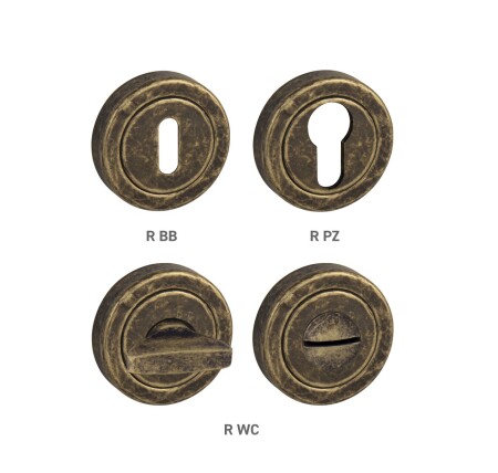 Ajtórozetta MP TI - R split (OBA - Antik bronz)