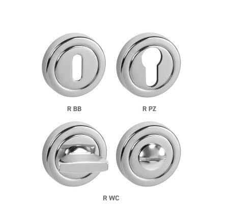 Ajtórozetta MP TI - R osztott (OC - Króm fényes (03)
