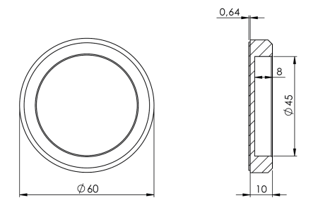 Tolóajtó héjak MP GK CIRCLE (kasmír szürke)