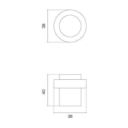Ajtóütköző MP SH 1718 (T PVD - Titán PVD)