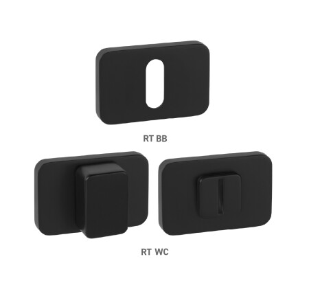 Ajtórozetta MP MPK - PERFECTA - RT (BS - matt fekete)