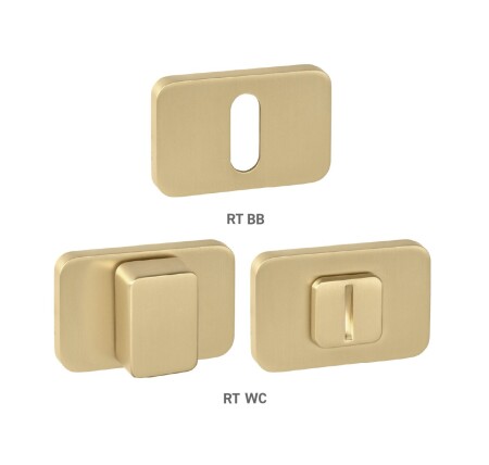 Ajtórozetta MP MPK - PERFECTA - RT (OLS - Szálcsiszolt sárgaréz)