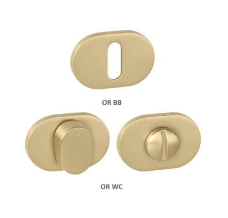 Ajtórozetta MP MPK - IMPRESSA - OR (OLS - Szálcsiszolt sárgaréz)