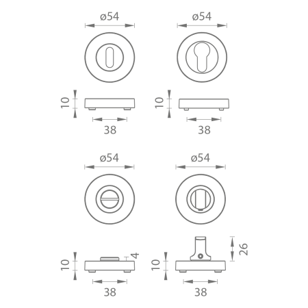 Ajtórozetta MP - RS (BS PVD - Fekete matt PVD PVD)