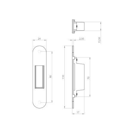 MP MPK mágneszár zárbetéttel (BS - matt fekete)