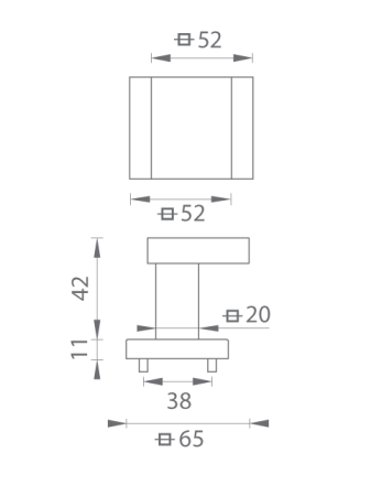 Ajtókilincs MP TI - HR 1924Q (WS - Matt fehér)