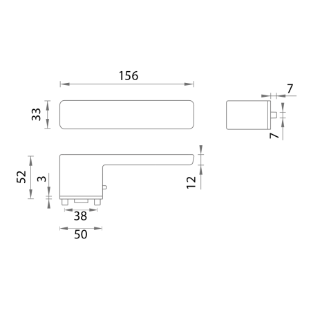 MP MPK ajtóvasalatok - PERFECTA KAPCSOLÓZÁR - RT (CUM - Matt réz)