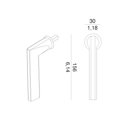 Euro ablakkilincs MP VM - DK - ATLANTA - R mini (OLM - Matt arany)