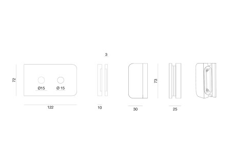 Üvegajtózár MP VM - TOTAL GLASS (BS - Matt Fekete)