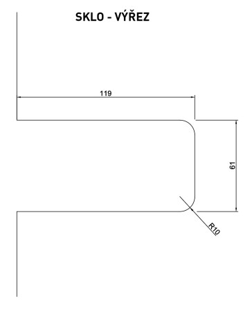 Üvegajtózár MP VM - TOTAL GLASS (BS - Matt Fekete)