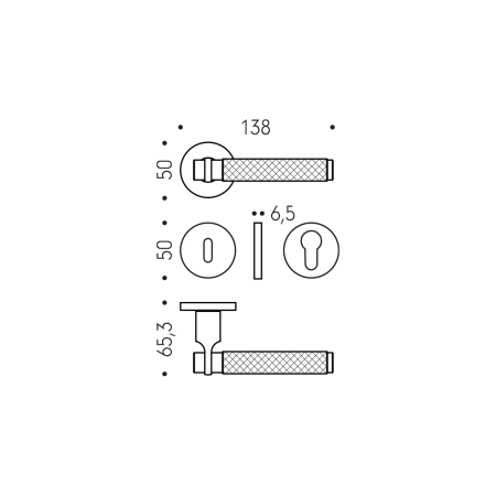 Ajtóvasalat MP CB - GRYPS DL11 - R (matt grafit PVD)
