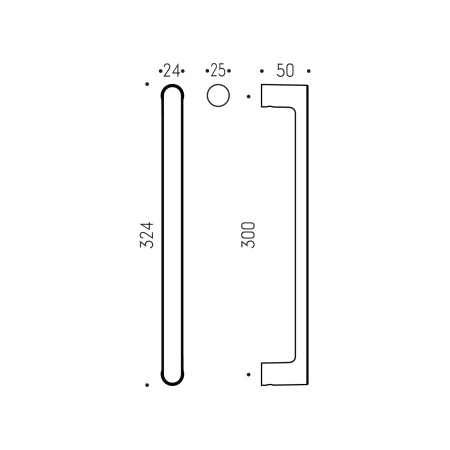 MP CB ajtókilincs - LUND FOGÓ - 324/300 (Matt grafit)