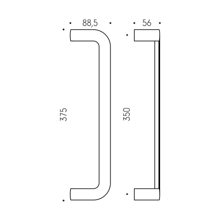 MP CB ajtókilincs - MOOD DUE/DUEQ FOGANTYÚ - 375/350 (Matt zöld)